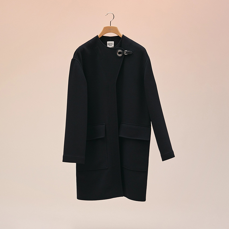 【包税】预订款1-2周 hermes/爱马仕 22年早春新款 女士深蓝色长款