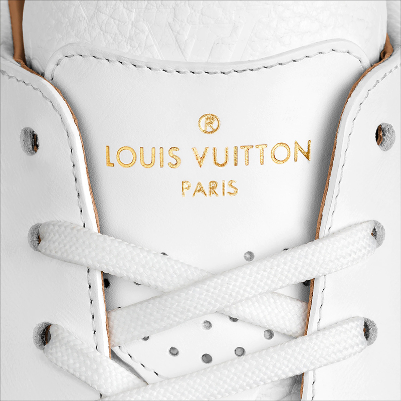 【包税】预订款1个月 Louis Vuitton/路易威登 22年早春新款 BEVERLY HILLS系列 男士白色压纹粒面小牛皮老花压纹运动鞋1A8V3F