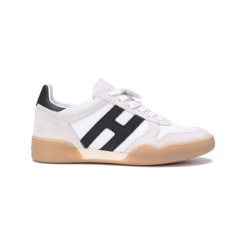 hogan【22春夏新款】 男士h357系列织物配皮h字母系带休闲运动鞋 hxm