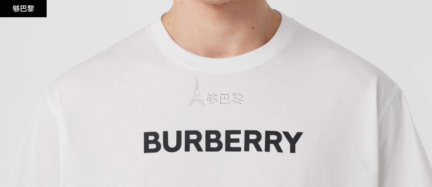 【BURBERRY博柏利 男士短袖T恤】【包邮包税】 BURBERRY 23年春夏 男士 徽标印花棉质宽松 T 恤衫 80553091【正品 ...
