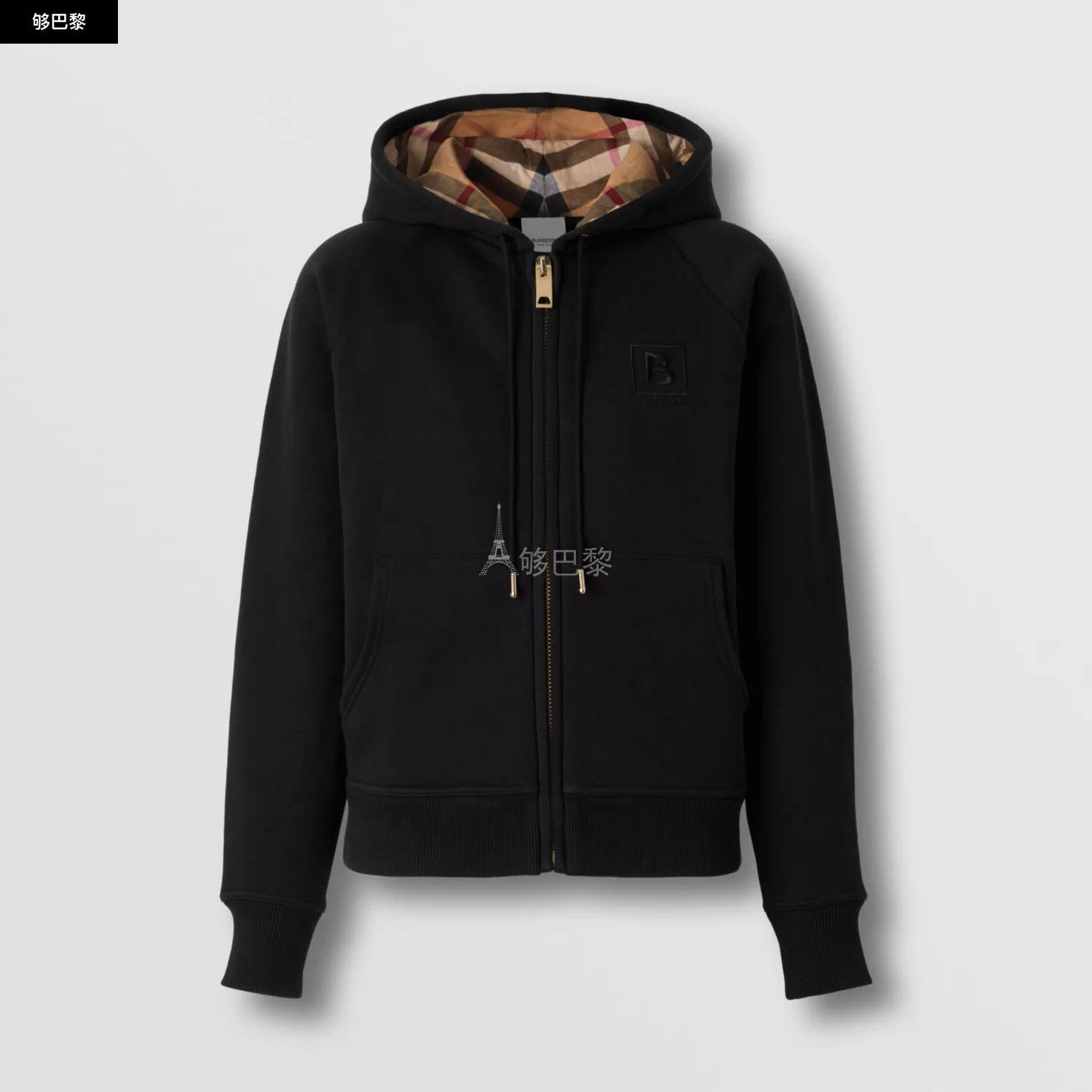【BURBERRY博柏利 女卫衣】【包邮包税】 BURBERRY 23年春夏 女士 字母图案棉质混纺连帽上衣 80615541【正品 价格 ...