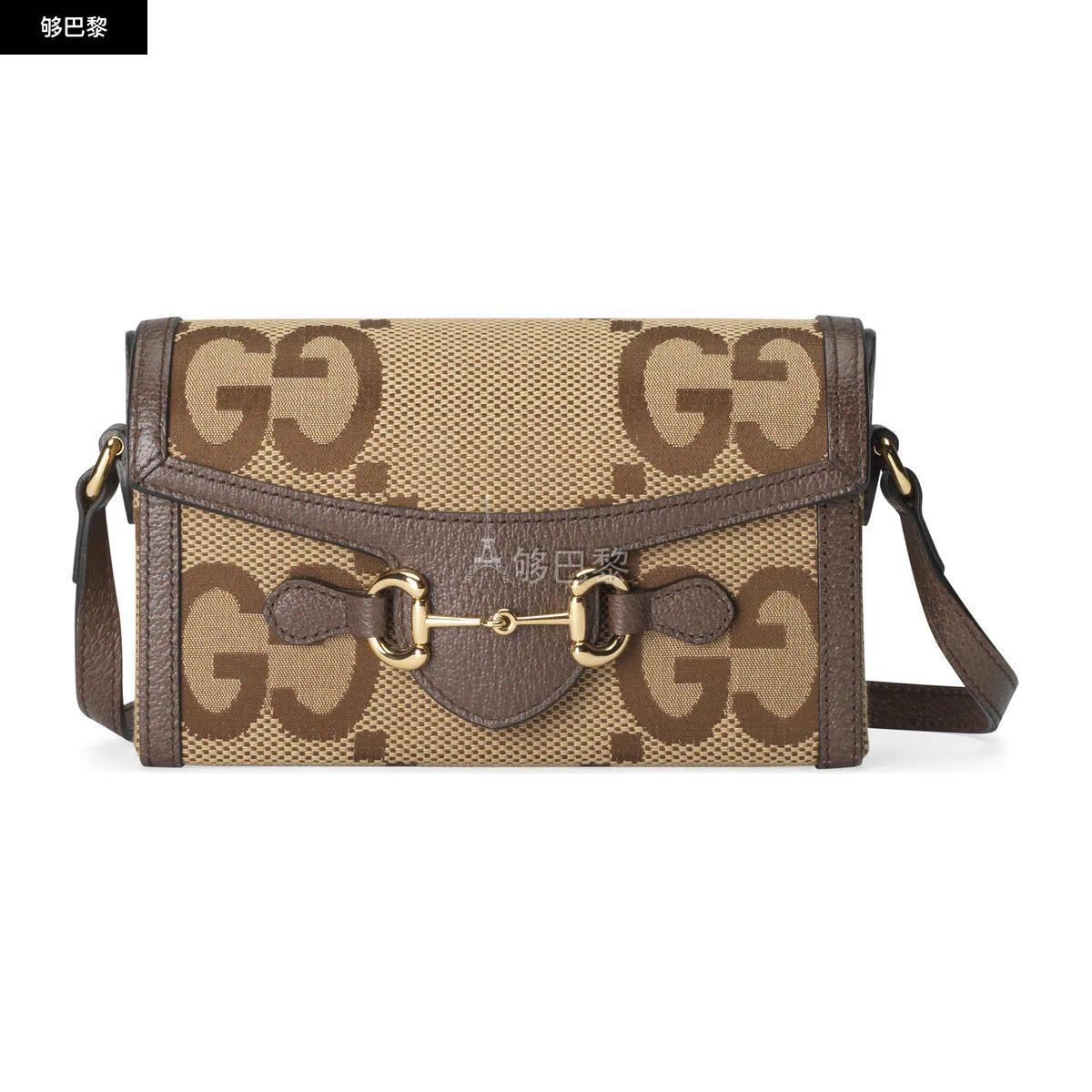 【GUCCI古驰 单肩包】【包邮包税】 GUCCI古驰 23年春夏 女士 Gucci Horsebit 1955系列迷你手袋 699296 ...