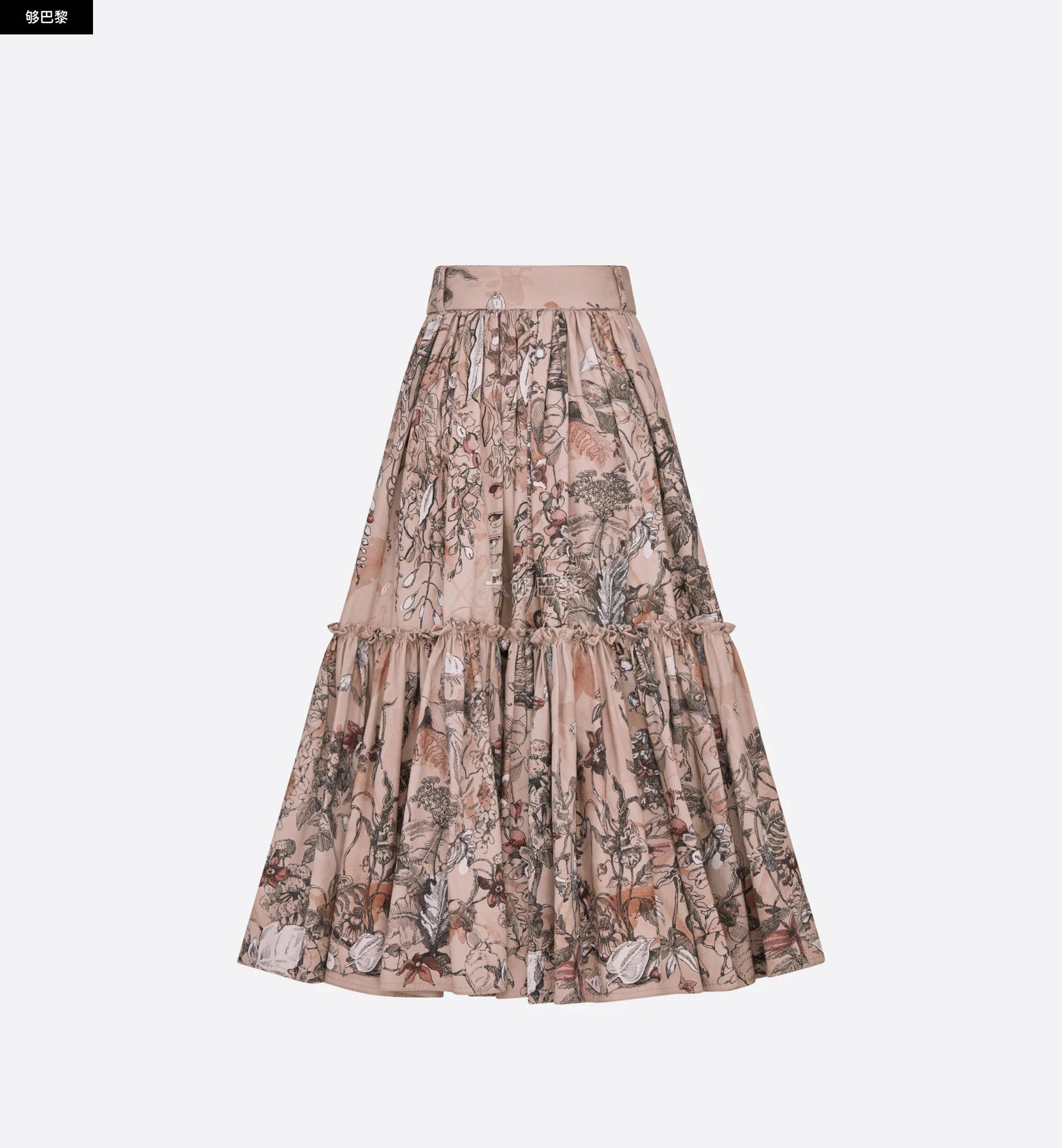 【包邮包税】 dior迪奥 23春夏 女士 半身裙 jupe mi-longue ceinture