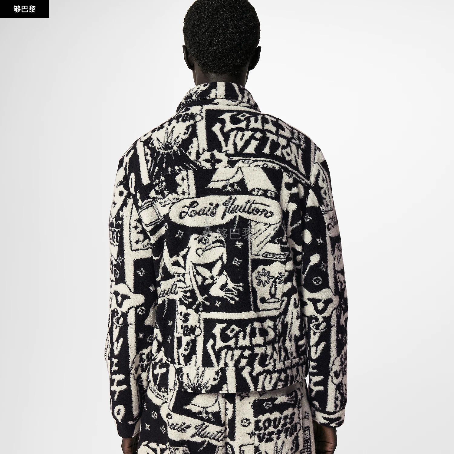 【包邮包税】 lv路易威登 23春夏 男士 夹克 lv 漫画图案卡车夹克 1ab