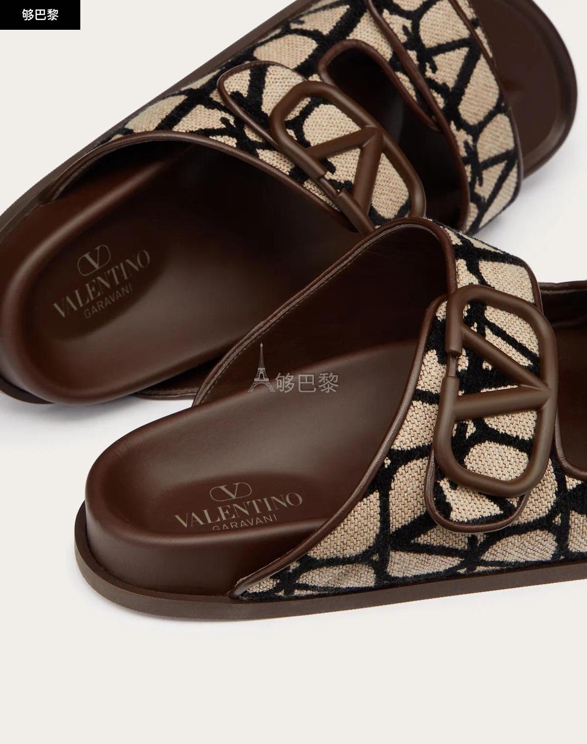 【包邮包税】 valentino华伦天奴 23春夏 男士 平底凉鞋 vlogo toile