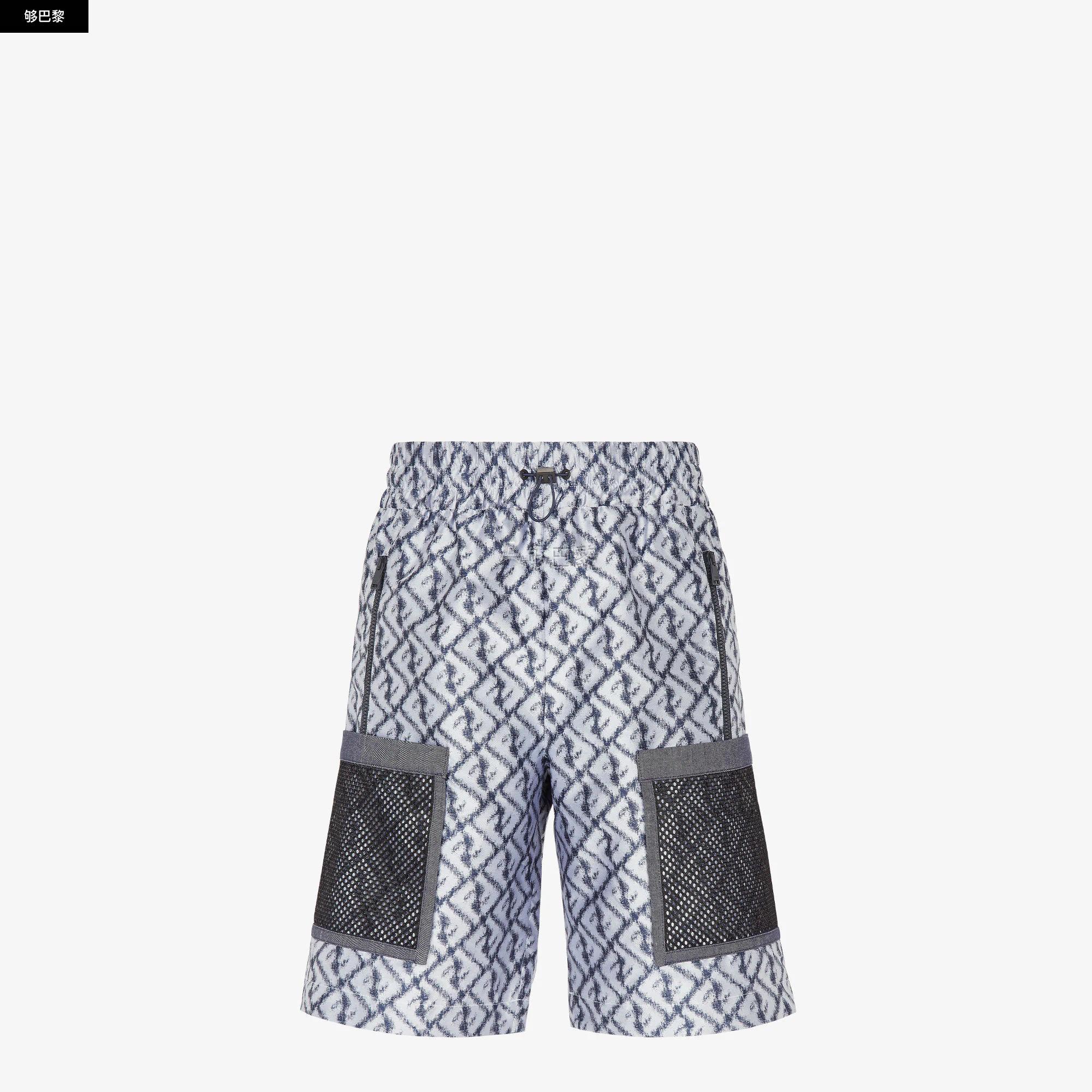 【包邮包税】 fendi芬迪 23春夏 男士 短裤 拼色尼龙短裤 fab652an62