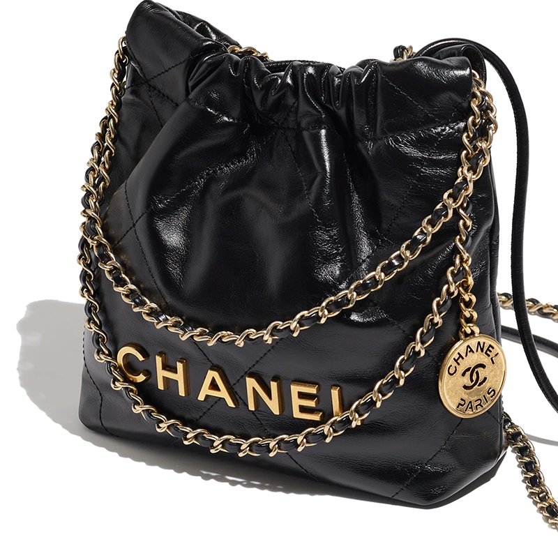 【包税】 CHANEL/香奈儿 女士黑色小牛皮金色五金可调节链条包AS3980B0803794305