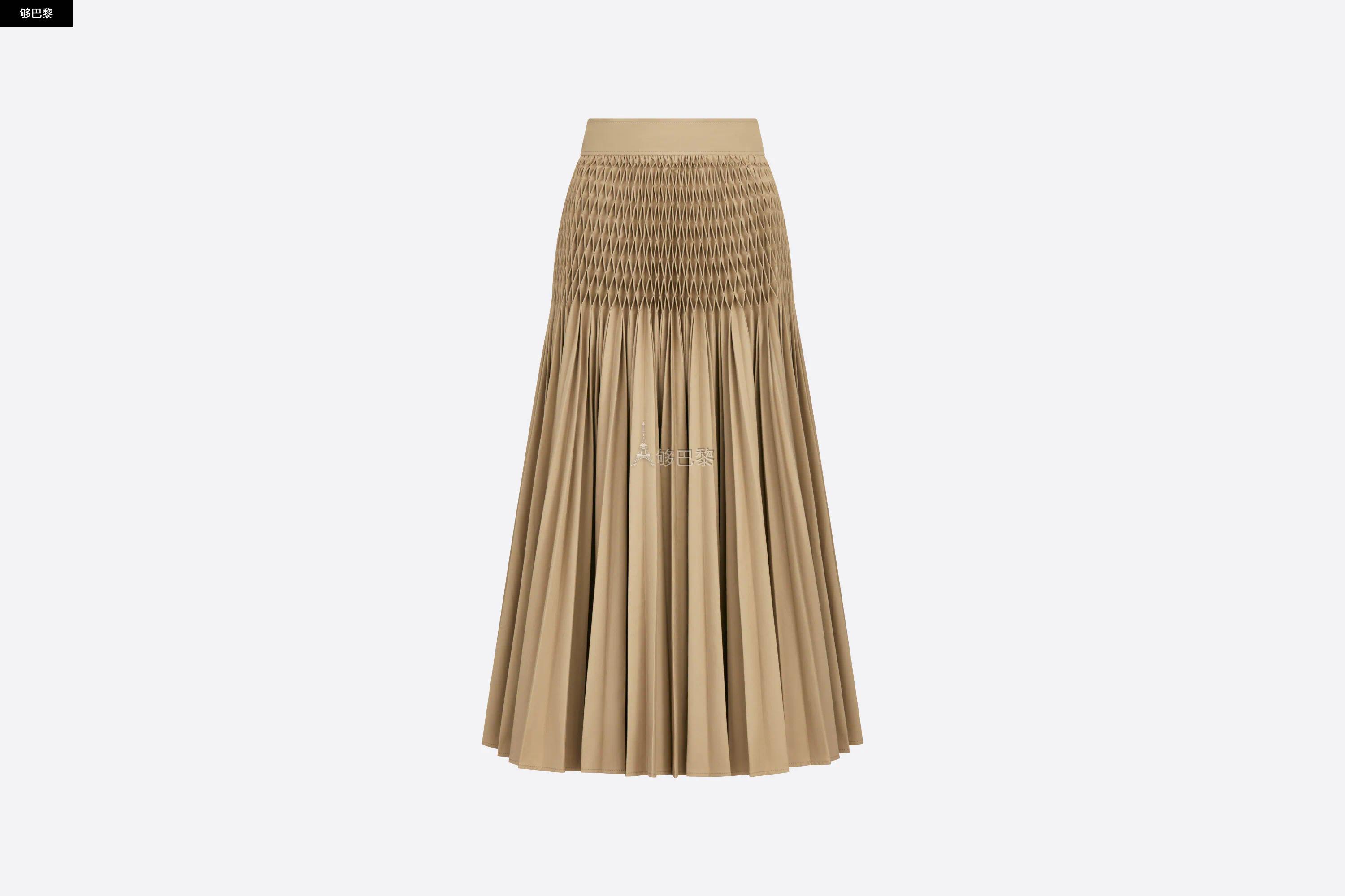 【包邮包税】 dior迪奥 23春夏 女士 半身裙 jupe mi-longue plissee