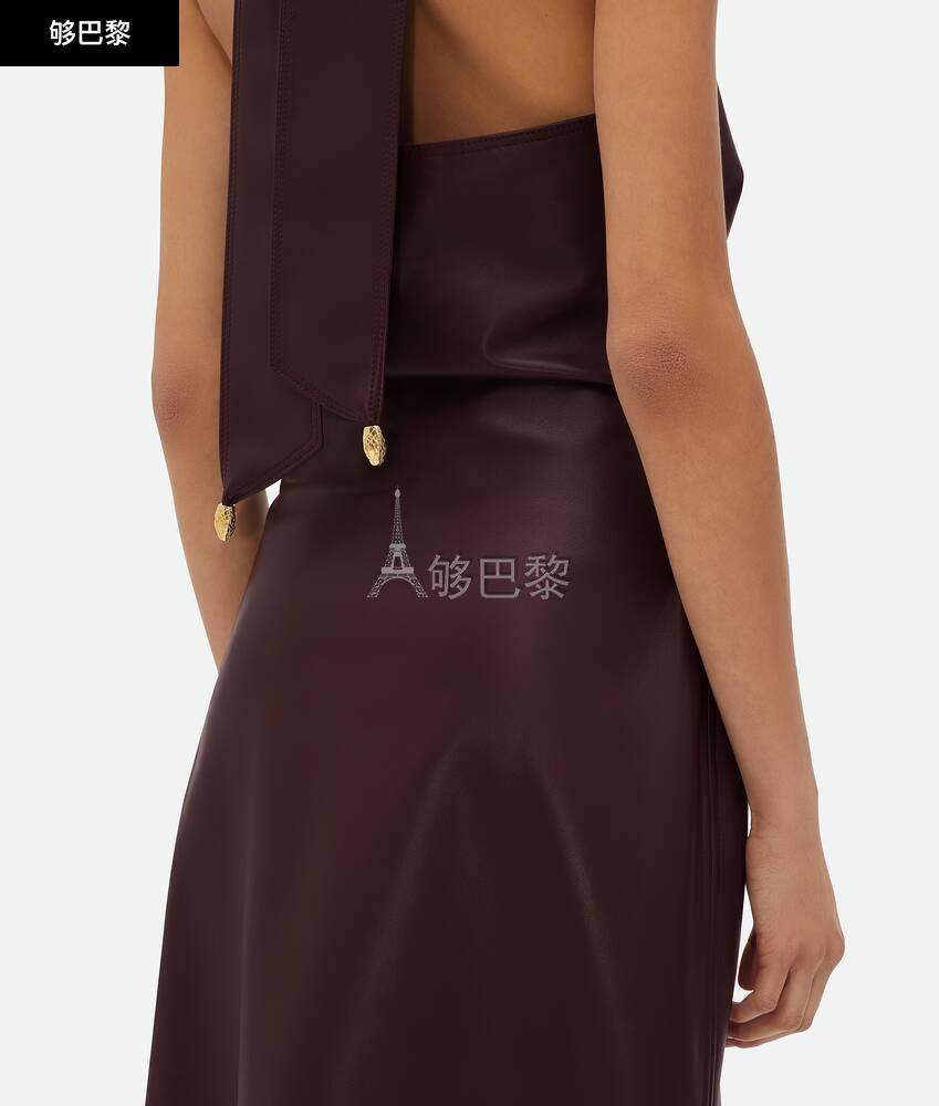 【Bottega Veneta葆蝶家 女士连衣裙】【包邮包税】 BV葆蝶家 23秋冬 女士 连衣裙 Robe Drapee En Cuir ...