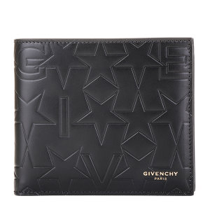 givenchy/纪梵希男士星星图案牛皮短款钱夹 两折钱夹 钱包bk06021