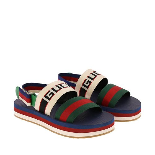 【18秋冬】 gucci/古驰 时尚 条纹 男士凉鞋 3187