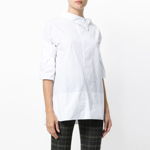 【17秋冬】 celine/赛琳 女士长袖衬衫 100% 棉 宽松 时尚 白色 st