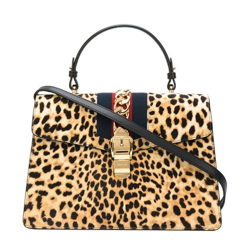 【折扣】 gucci/古驰 女士 手提包 logo 豹纹 3556