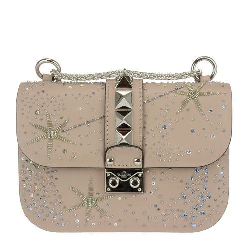 valentino/华伦天奴 女士 牛皮 铆钉图案装饰 单肩包 br