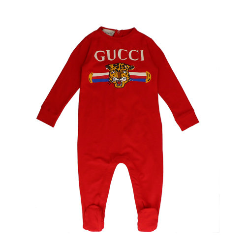gucci/古驰 19秋冬 婴幼儿连体衣 logo 虎头 3601