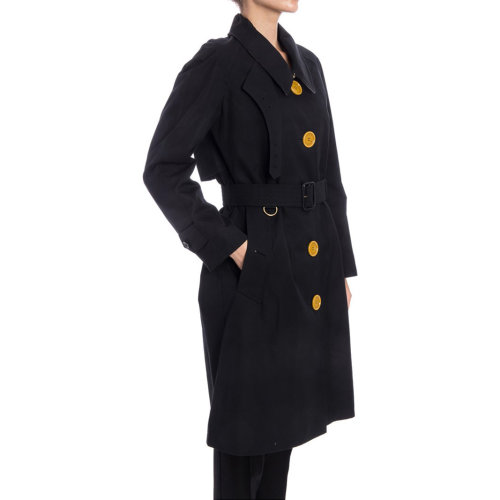 【18春夏】 burberry/博柏利 女士 撞色扣子 女士风衣 cl