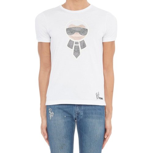 fendi/芬迪 18秋冬 男士短袖t恤 老佛爷 圆领 3601