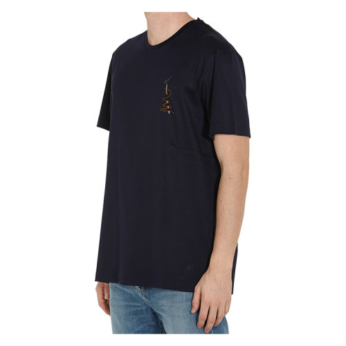 ferragamo/菲拉格慕 男士 刺绣logo点缀 短袖 t恤 br