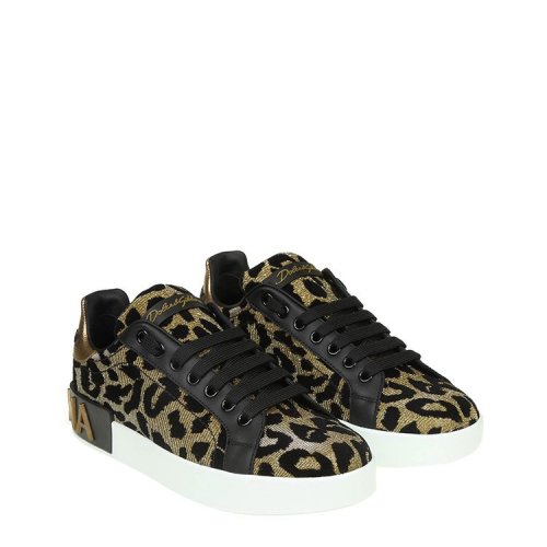dolce&gabbana/杜嘉班纳 18秋冬 字母 豹纹 女士休闲运动鞋 3268 豹纹