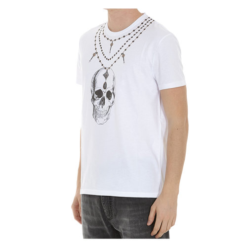 【17春夏】alexander mcqueen/亚历山大麦昆 男士 纯棉 头像印花 短袖