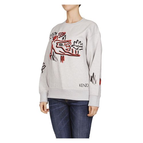 kenzo/高田贤三 18秋冬 女士女卫衣 圆领 虎头刺绣 4096