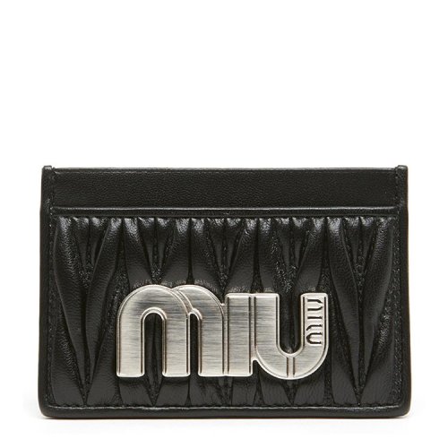 miumiu/缪缪 18秋冬 女士 钱包 logo 褶皱 3601