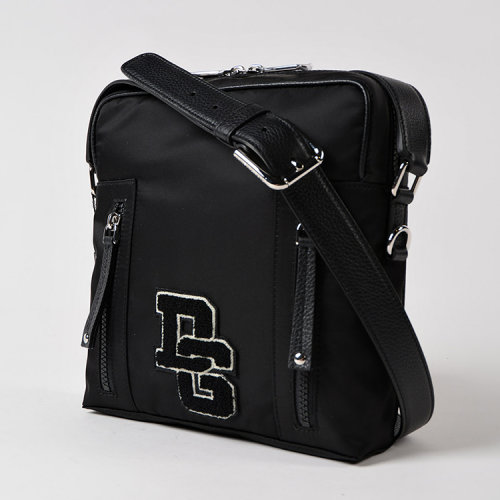 【18春夏】 dolce&gabbana/杜嘉班纳 男士 织物牛皮 单肩包 logo 时尚