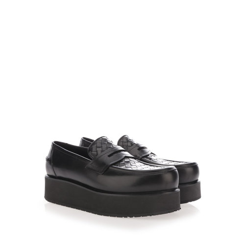 【17年秋冬】 bottega veneta/葆蝶家 女士 真皮 厚底 灰色 松糕鞋 al