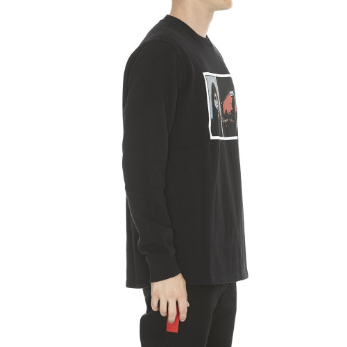 givenchy/纪梵希 男士 黑色 圆领 印花 男卫衣 br