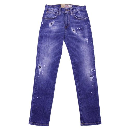 【断码16岁】roy rogers/roy rogers 18秋冬 男童儿童裤装 修身 牛仔