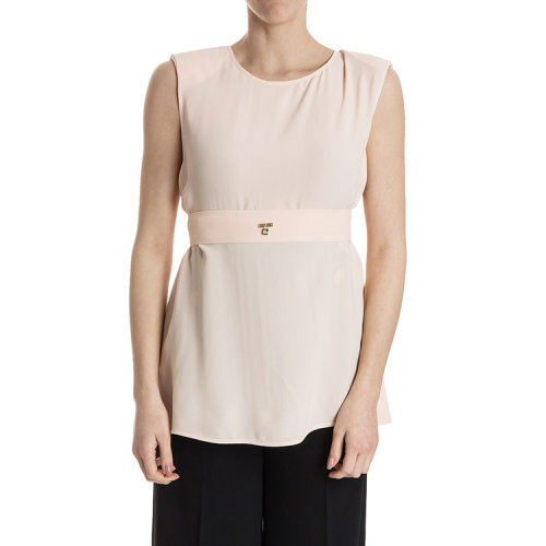 elisabetta franchi/伊丽莎白 法兰奇 女士 无袖 圆领 束腰 女士短袖