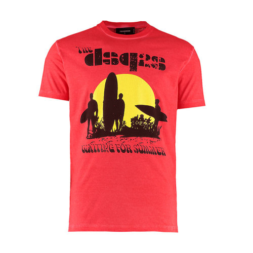 dsquared2(d二次方) 红色男士圆领短袖t恤 xl(185/100a)