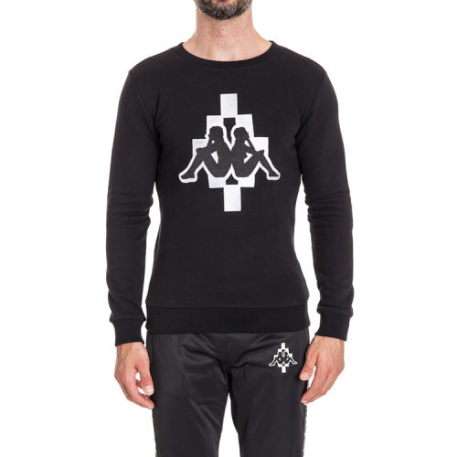 marcelo burlon男卫衣 80% 棉 20% 涤纶 logo装饰 刺绣 黑色 3268