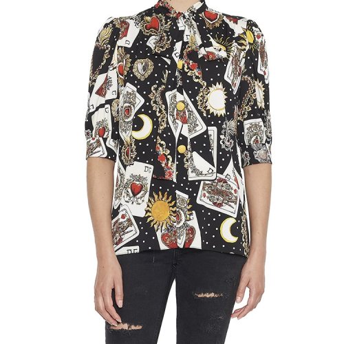 女士短袖衬衫 时尚 印花 花色 julian fashion