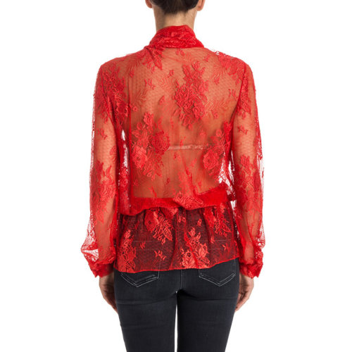 balenciaga/巴黎世家 女士 蕾丝透视 女士长袖衬衫 cl