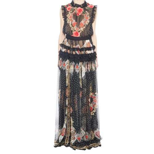【18春夏】 dolce&gabbana/杜嘉班纳 女士连衣裙 时尚 印花 花色 3601
