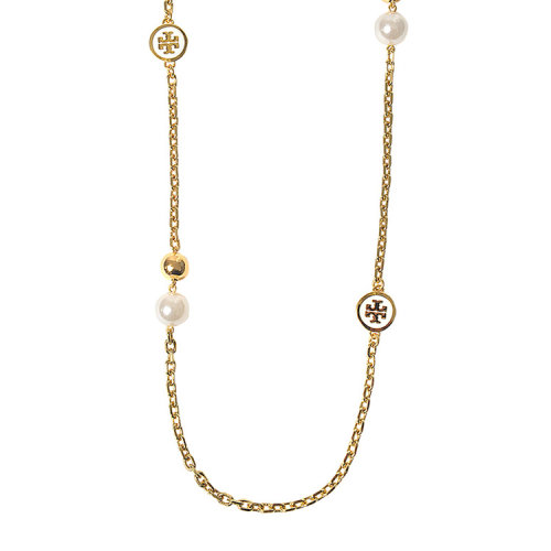 【新品】tory burch/汤丽柏琦 女士 金属 黄铜 施华洛世奇珍珠 项饰