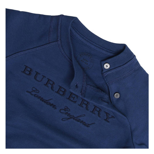 burberry(博柏利) 蓝色纯棉儿童卫衣/绒衫 9m