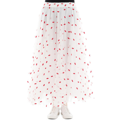 【18春夏】 parosh/parosh 女士半身裙 尼龙 时尚 印花 白色 3329