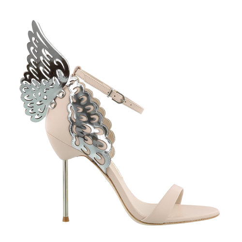 sophia webster/sophia webster 皮革 个性 翅膀鞋 白透色 高跟凉鞋