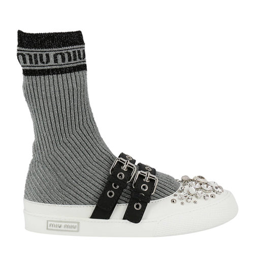 miu miu/缪缪 19年春夏 通用 银色 女士休闲运动鞋 5u637b 3k7b f0q07