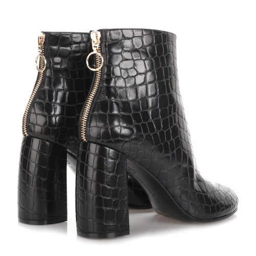 stella mccartney/斯特拉·麦卡特尼 女士鳄鱼皮纹理真皮踝靴 al
