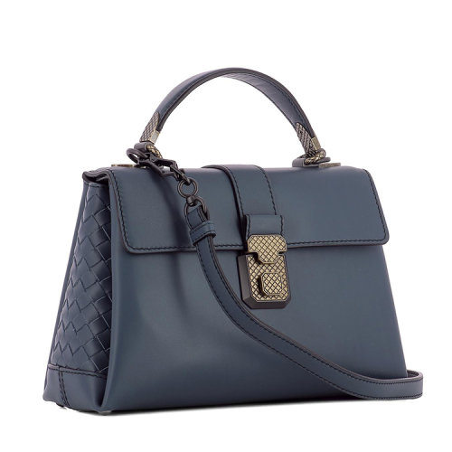 【18春夏】 bottega veneta/葆蝶家 女士 皮革 手提包 时尚 百搭 蓝色