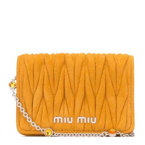 【miumiu缪缪 斜挎包】miumiu/缪缪 19春夏 女士 斜挎包 logo 褶皱 41