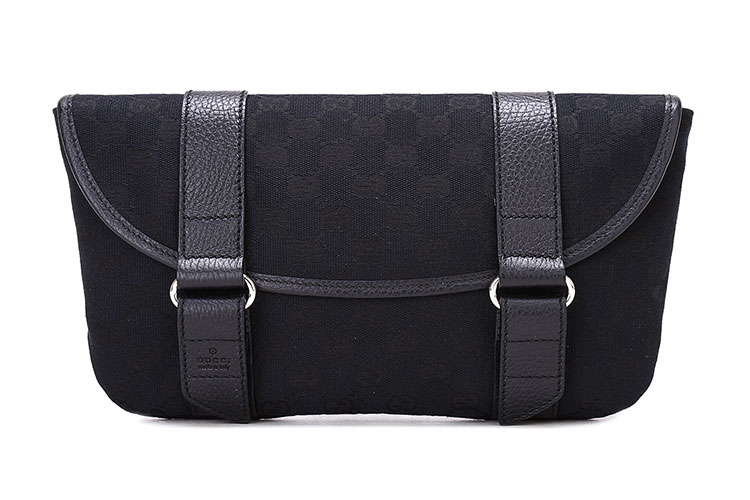 gucci(古驰) 黑色帆布腰包