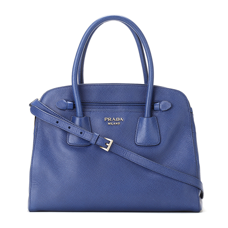 prada(普拉达) 蓝色皮质手提包