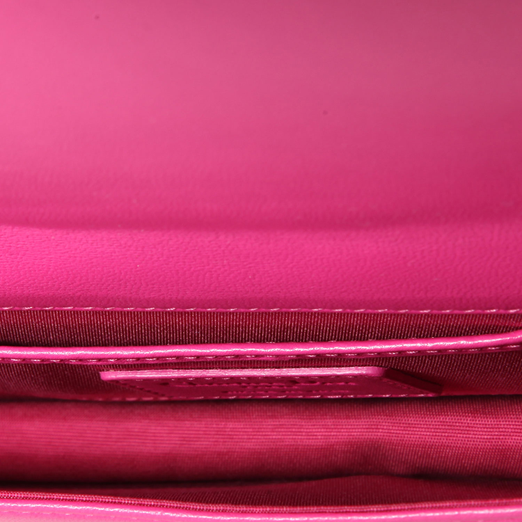 dior(迪奥) 玫粉色皮质手包