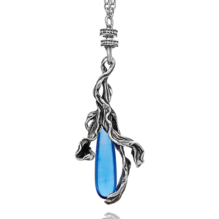 giovanni raspini【blue orchid collection】 奢华绚丽蓝兰吊坠 9269