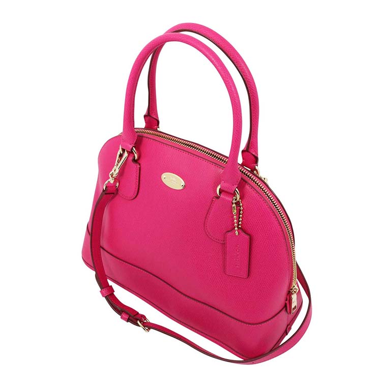 coach/蔻驰 手提单肩斜挎贝壳包 f33909 枚红色