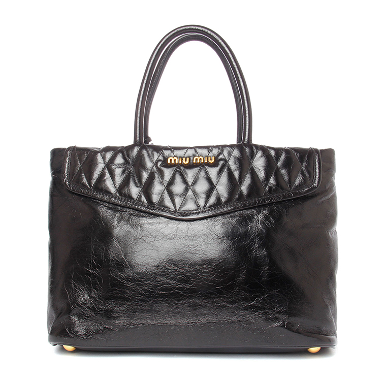 miumiu(缪缪) 黑色皮质两用包